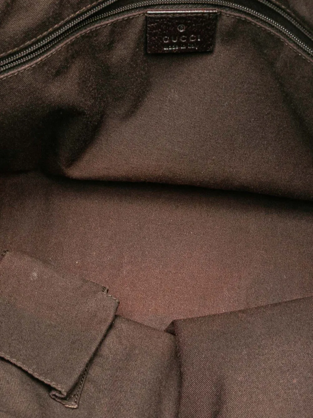 Pre-owned Gucci 2000-2015 Gg Canvas Abbey D Ring Tote Bag In Brown