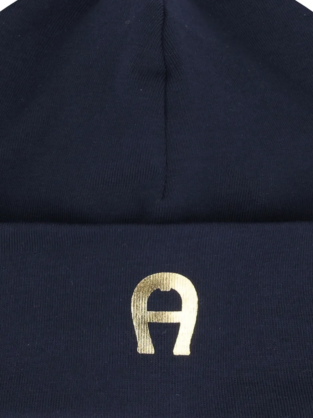 Aigner Logo-embellished Beanie In Black