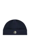 Aigner Kids logo-embellished beanie - Blue