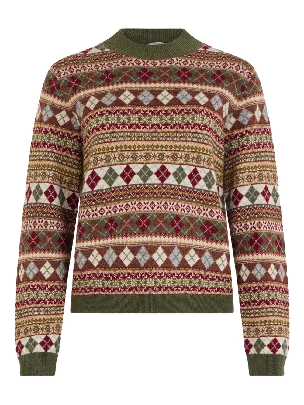 Ballantyne Soft Knit Crew Neck Long Sleeve Sweater In Brown