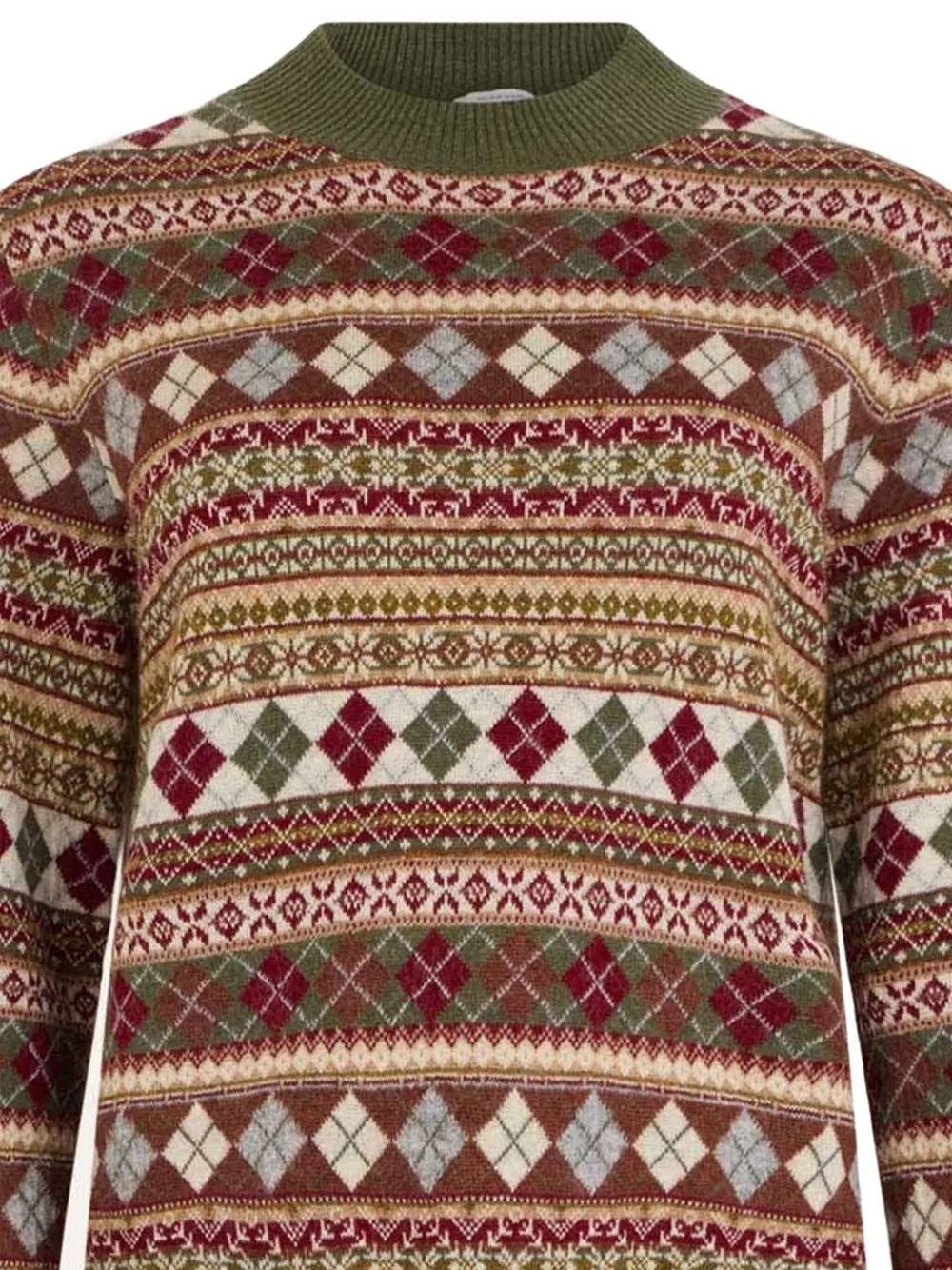 Ballantyne Soft Knit Crew Neck Long Sleeve Sweater In Brown