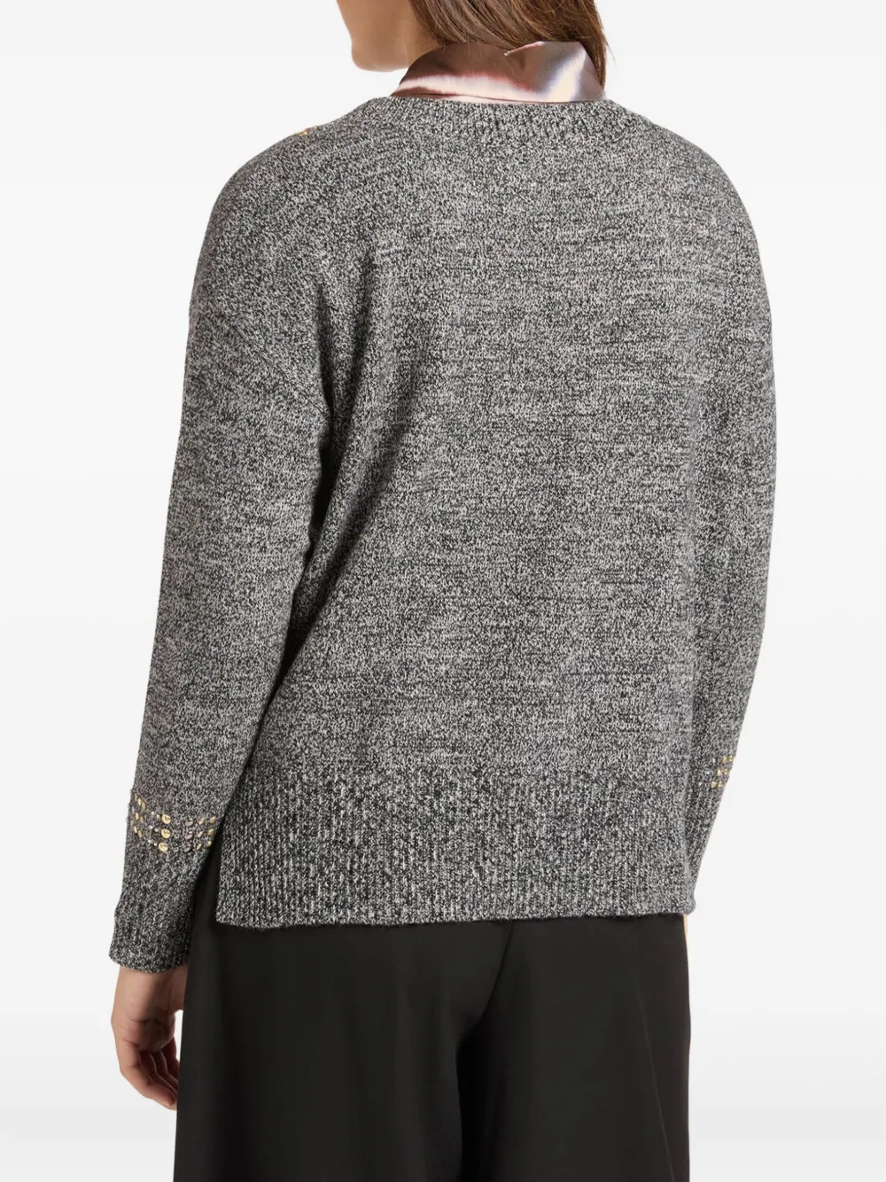 Tacks-Embellished Sweater