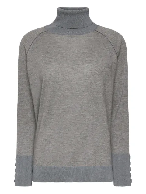 ELENA MIRO` button-embellished turtleneck knitwear