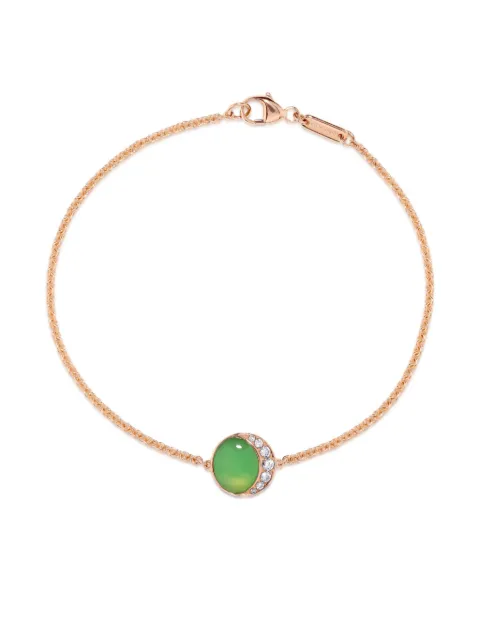 David Morris 18K rose gold Fortuna chrysoprase and diamond bracelet