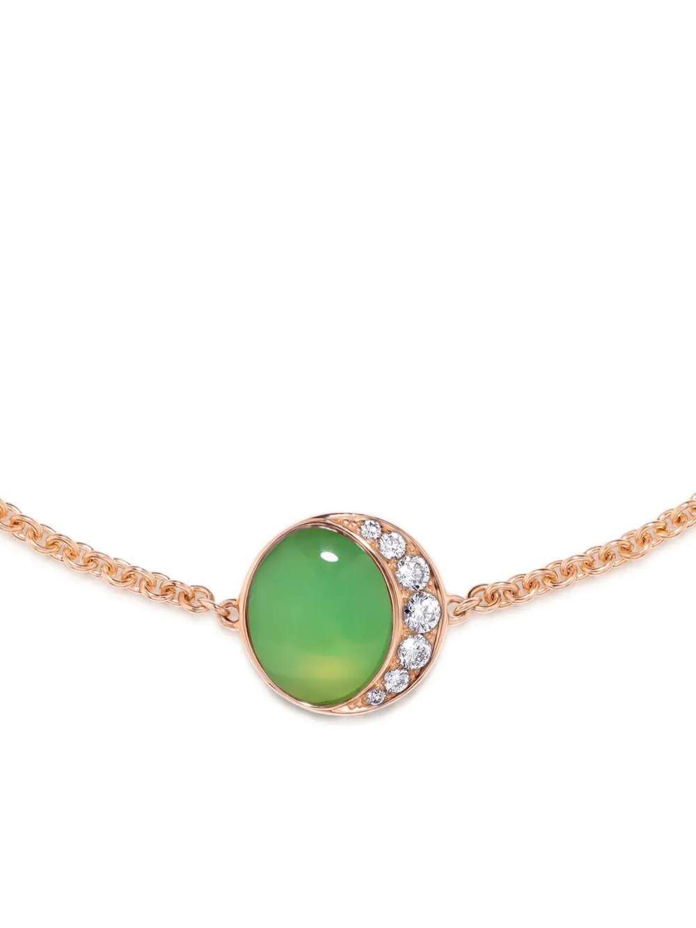 David Morris 18K rose gold Fortuna chrysoprase and diamond bracelet | Image 2