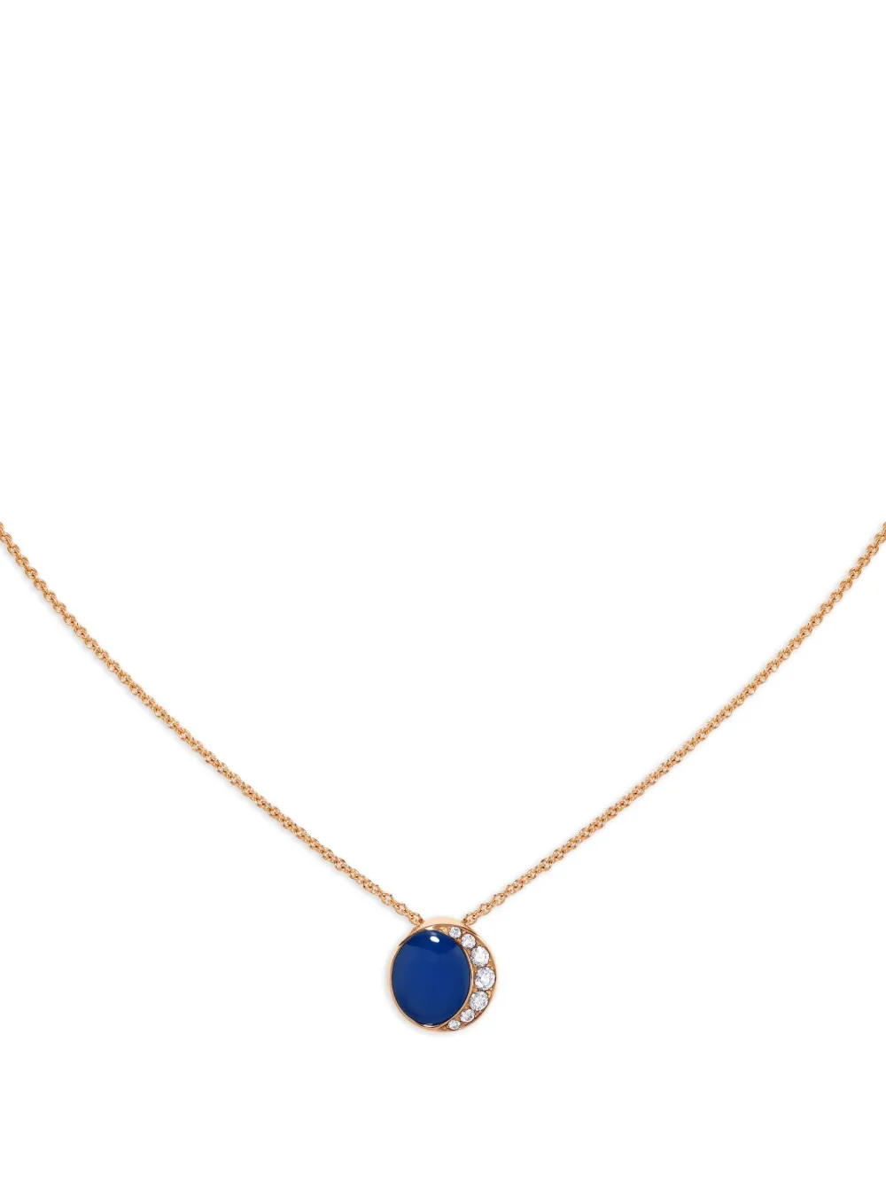 David Morris 18K rose gold Fortuna diamond and agate necklace | Image 2