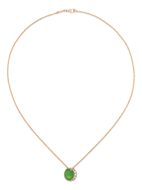 David Morris 18K Rose Gold Fortuna chrysoprase necklace