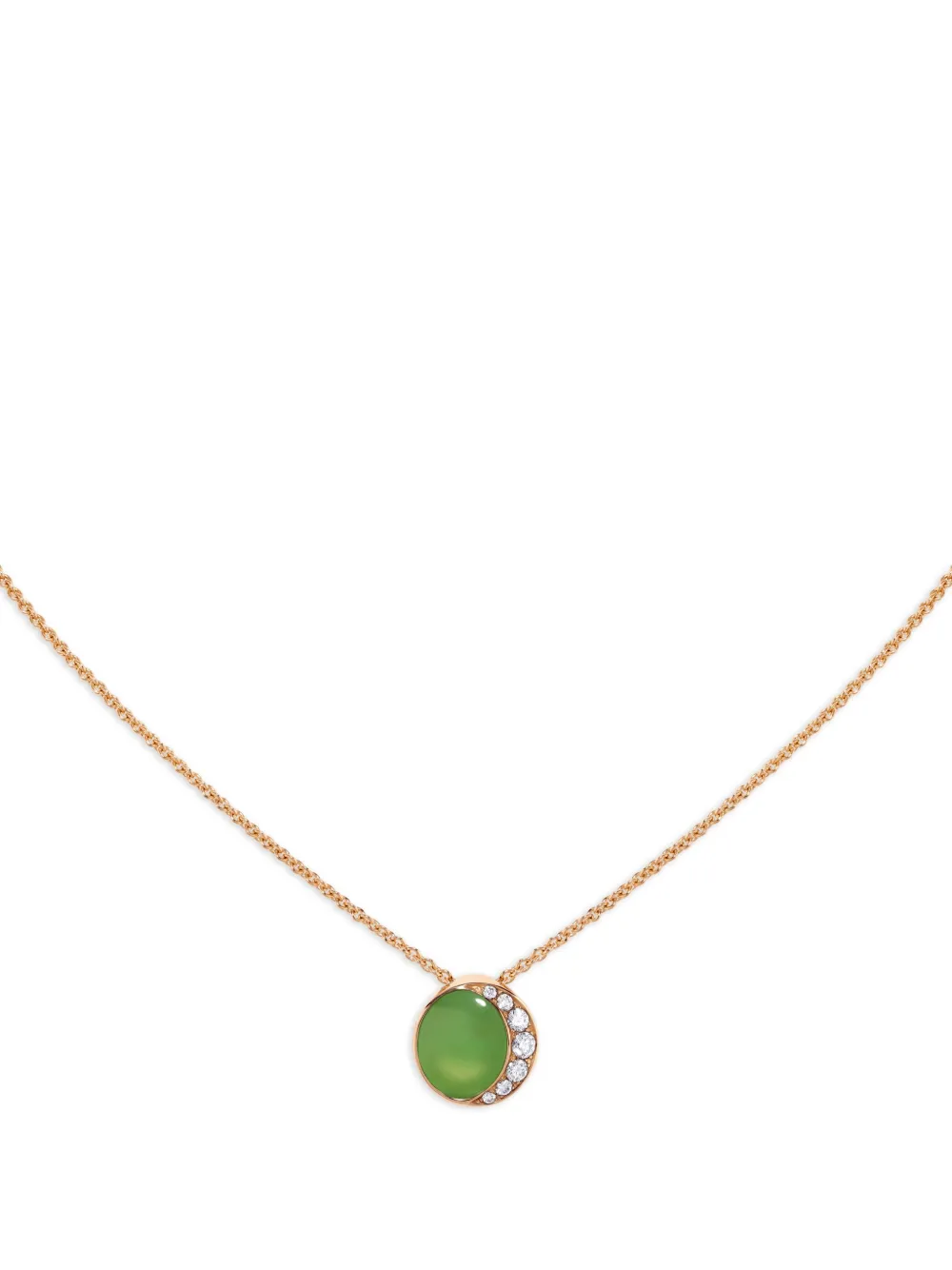 David Morris 18K Rose Gold Fortuna chrysoprase necklace | Image 2