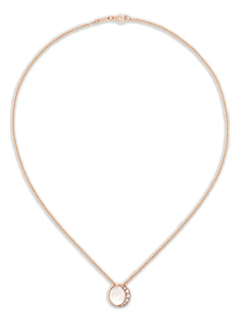 David Morris 18K rose gold and diamond necklace