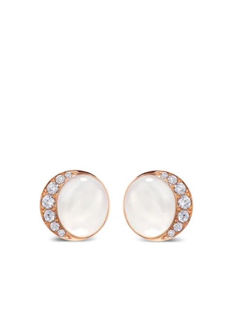 David Morris aretes Fortuna en oro rosa de 18kt con diamantes