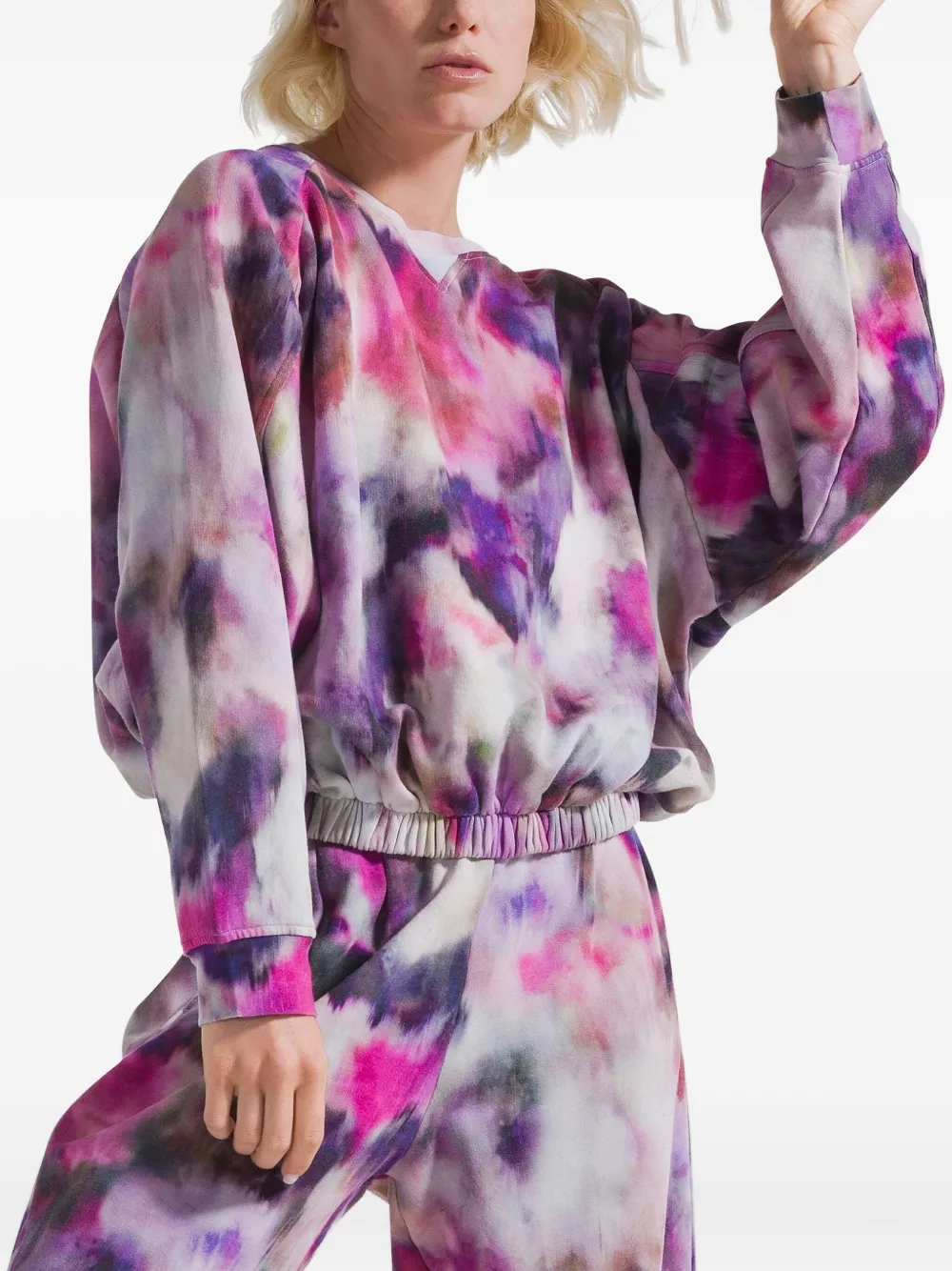 Deha Floral-print Sweatshirt In Pink