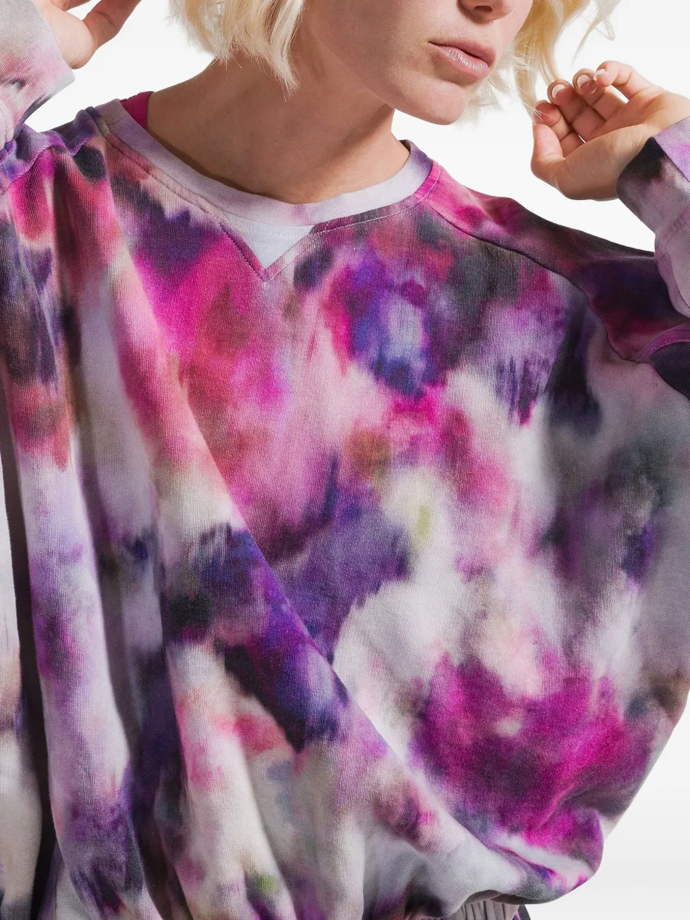 Deha Floral-print Sweatshirt In Pink