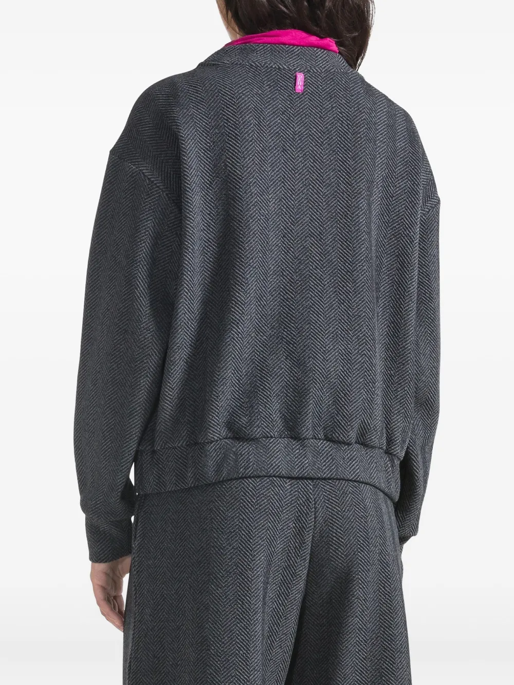 Deha Herringbone Sweatshirt In Gray