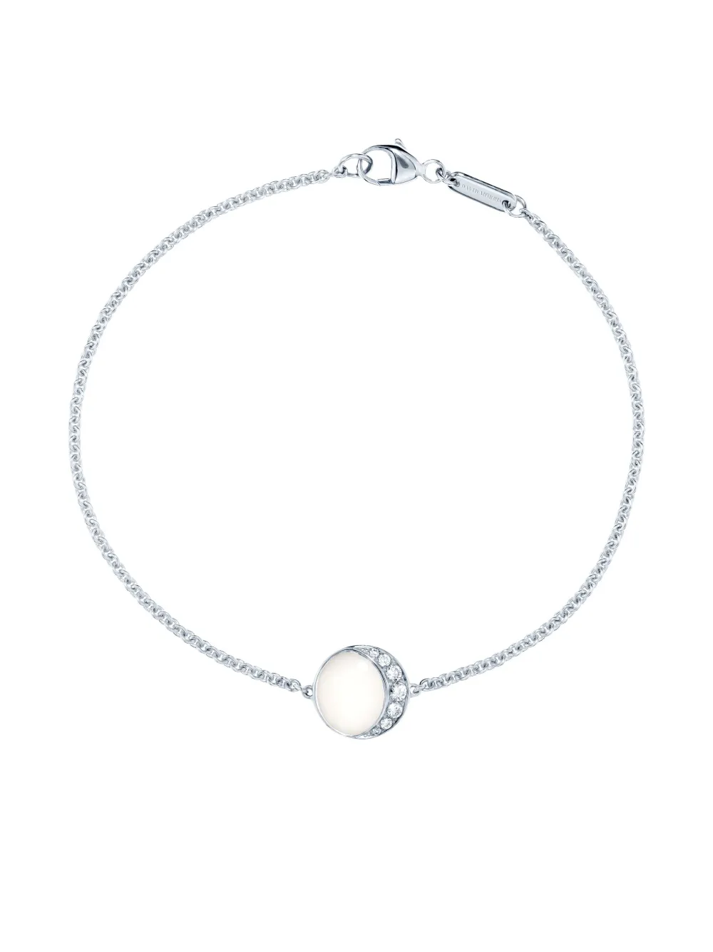 David Morris 18k White Gold Fortuna Diamond Bracelet In Metallic