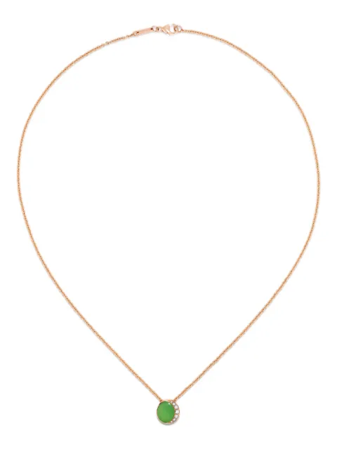 David Morris 18K Rose Gold Fortuna chrysoprase necklace