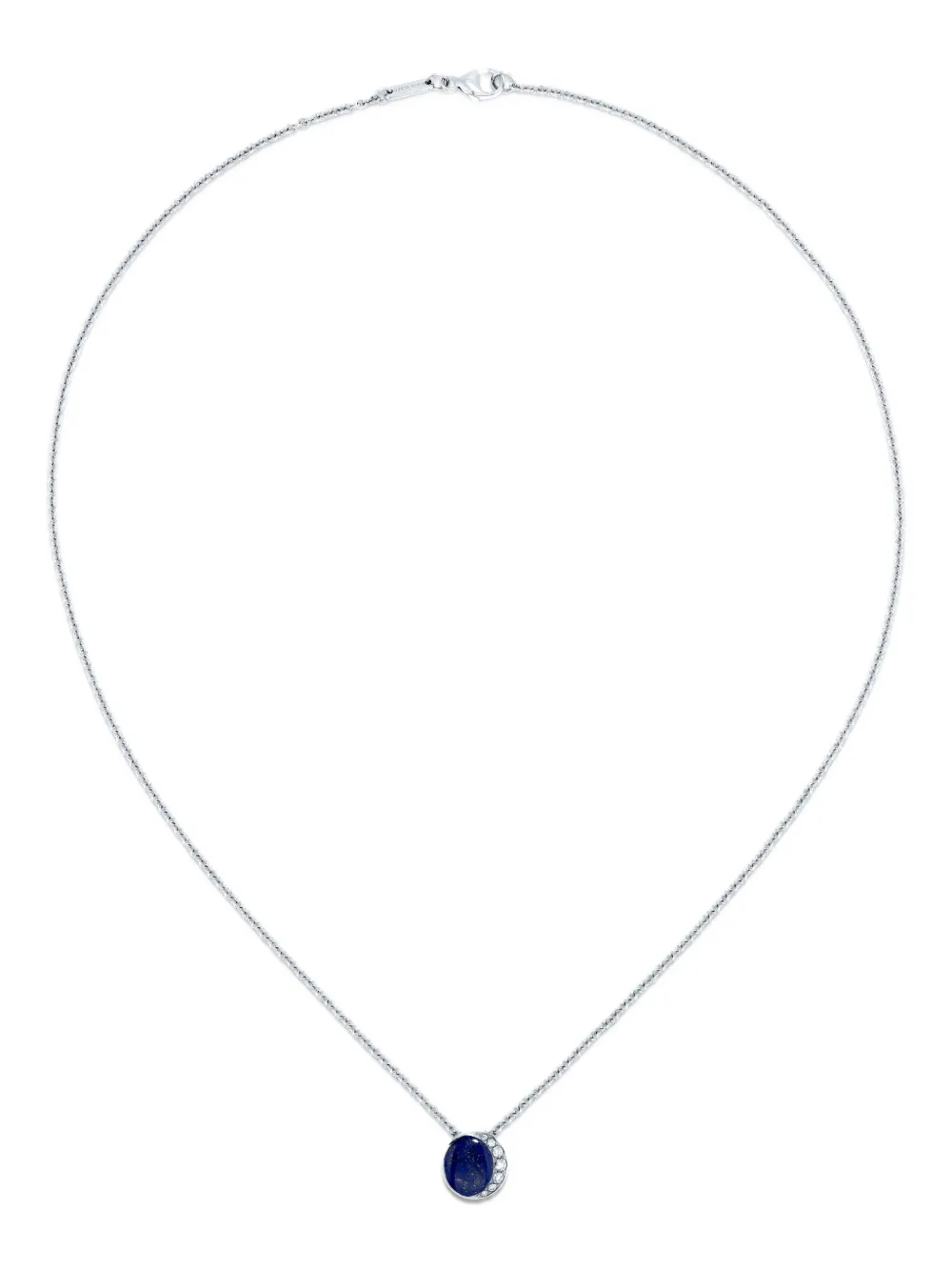 David Morris 18k White Gold Fortuna Agate Necklace In Metallic