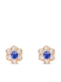 David Morris 18K rose-gold Berry flower-shape diamond-embellishment earrings