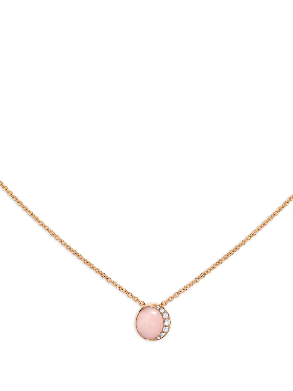 David Morris 18K rose gold opal and diamond necklace | Image 2