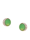 David Morris 18K rose gold Fortuna round-shape diamond-embellishment earrings