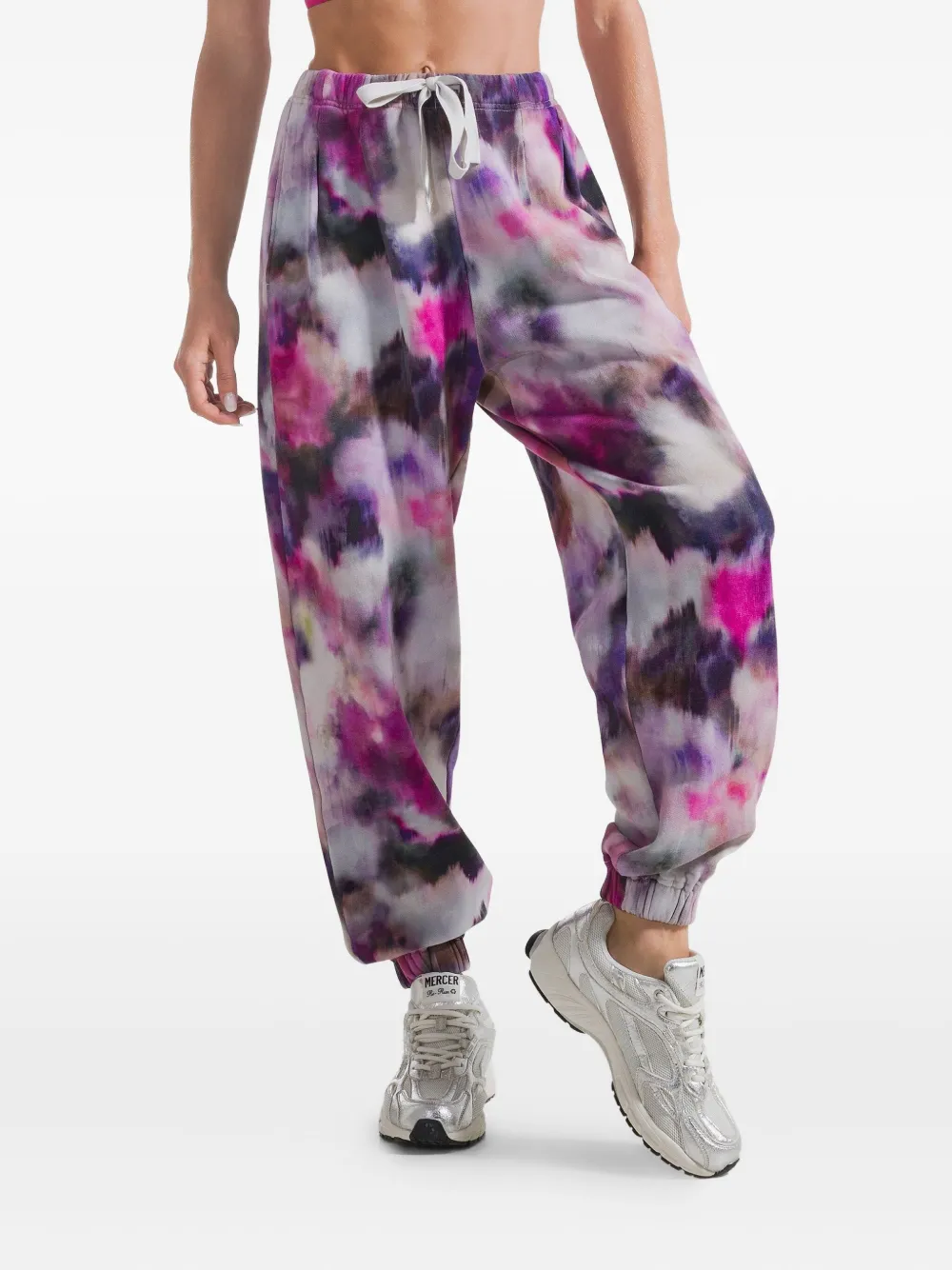 DEHA Trainingsbroek met bloemenprint Grijs