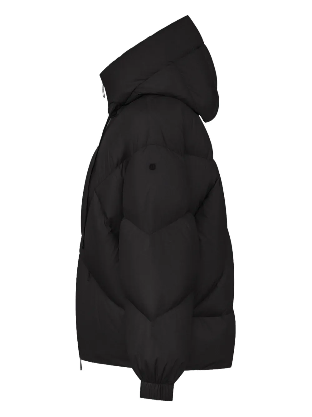 Duno Quilted Hooded Jacket In Black