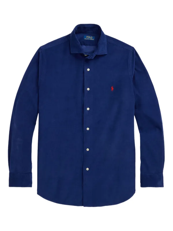 Polo Ralph Lauren Corduroy long-sleeve Shirt Blue FARFETCH UZ