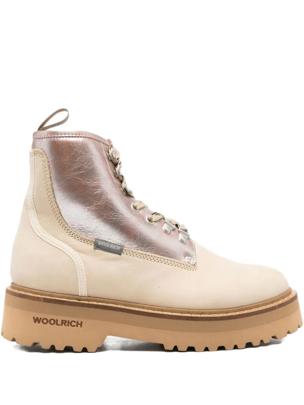 Woolrich panelled combat boots | Neutrals | Image 1