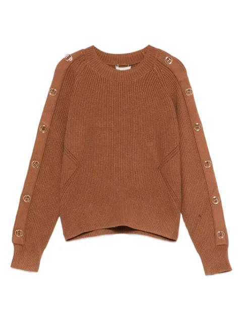 TWINSET Kids button-detailed ribbed sweater
