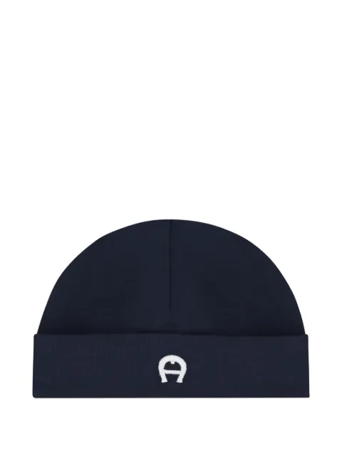 Aigner Kids logo-embroidered beanie