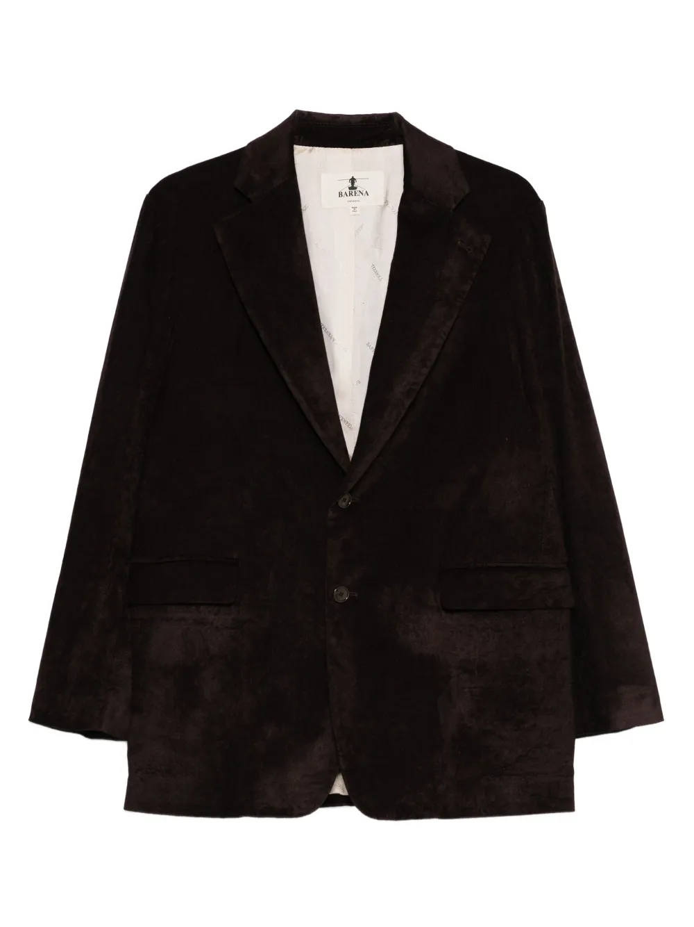 Barena velvet two-button jacket | Brown | Image 1