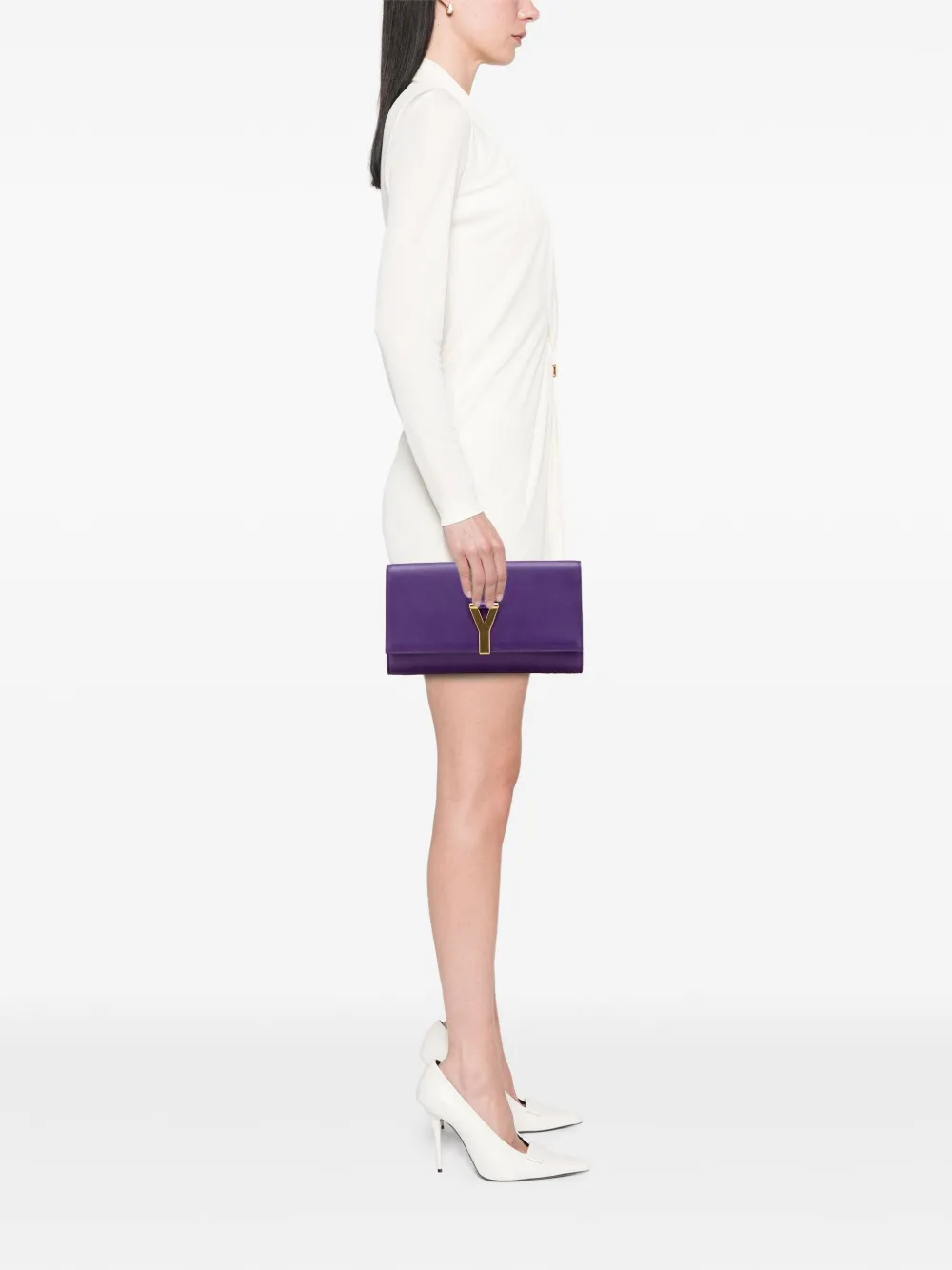 Saint Laurent Pre-Owned 2013-2025 Leather Cabas Chyc clutch bag | Pre-Owned | Image 2