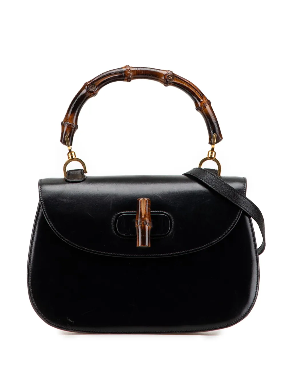 Gucci Pre-Owned 20th Century Calfskin Bamboo Night handbag - ブラック Gucci Pre-Owned 20th Century Calfskin Bamboo Night handbag - ブラック