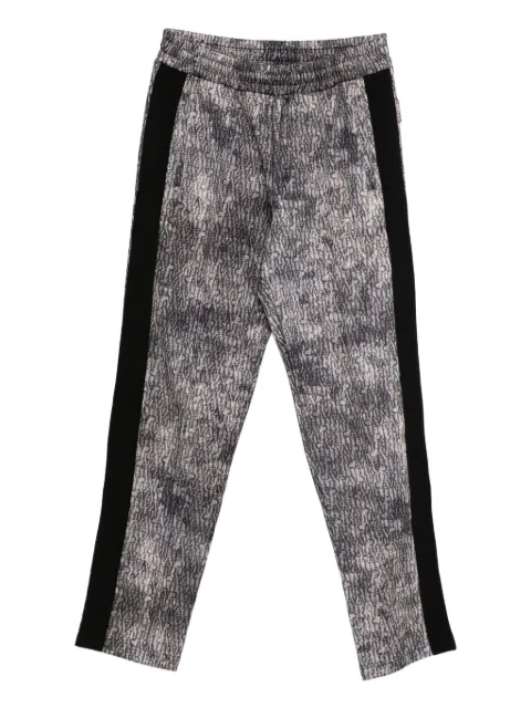 Just Cavalli logo-print side-stripes trousers