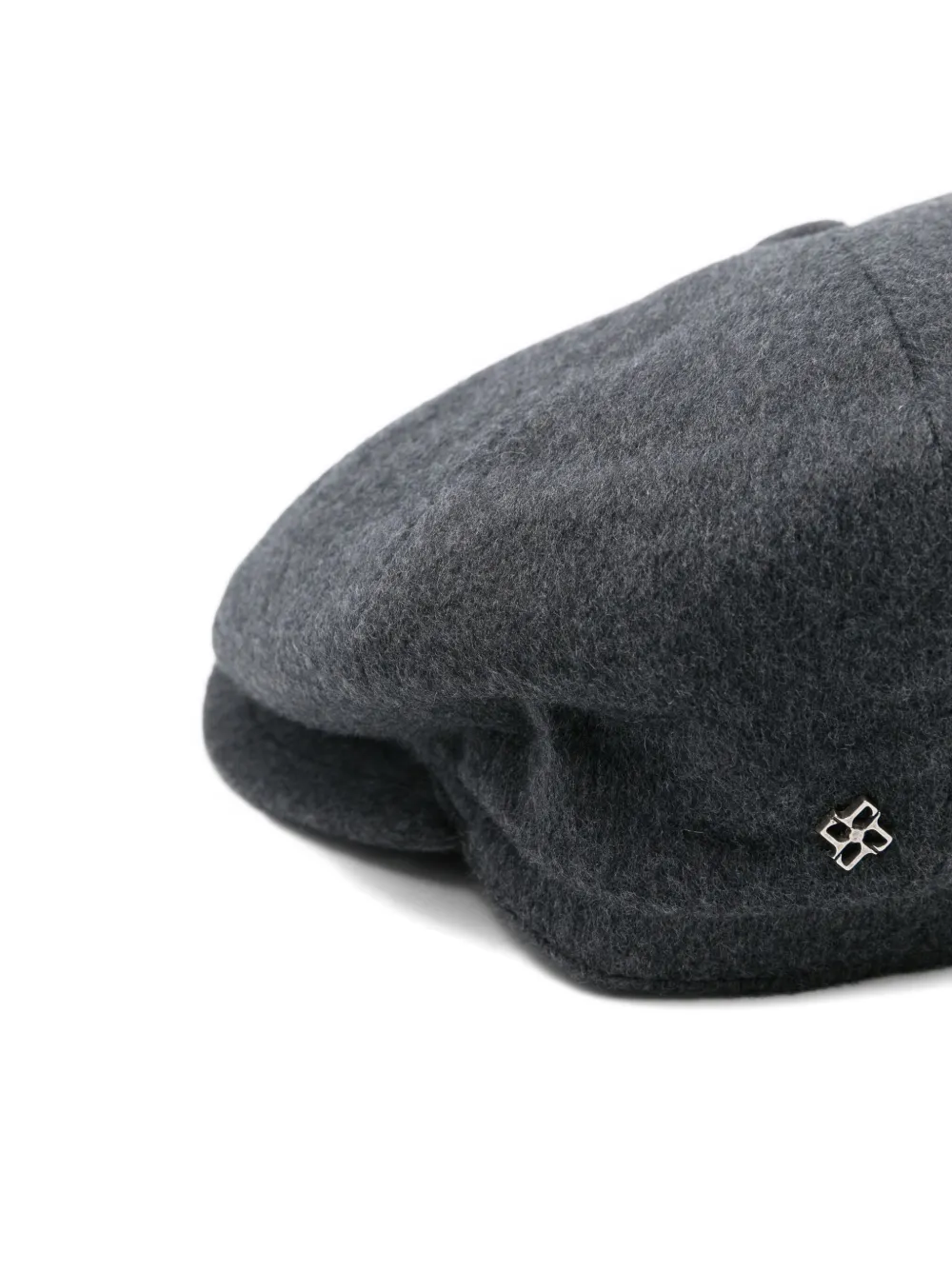 Tagliatore Logo-charm Wool Beret In Gray