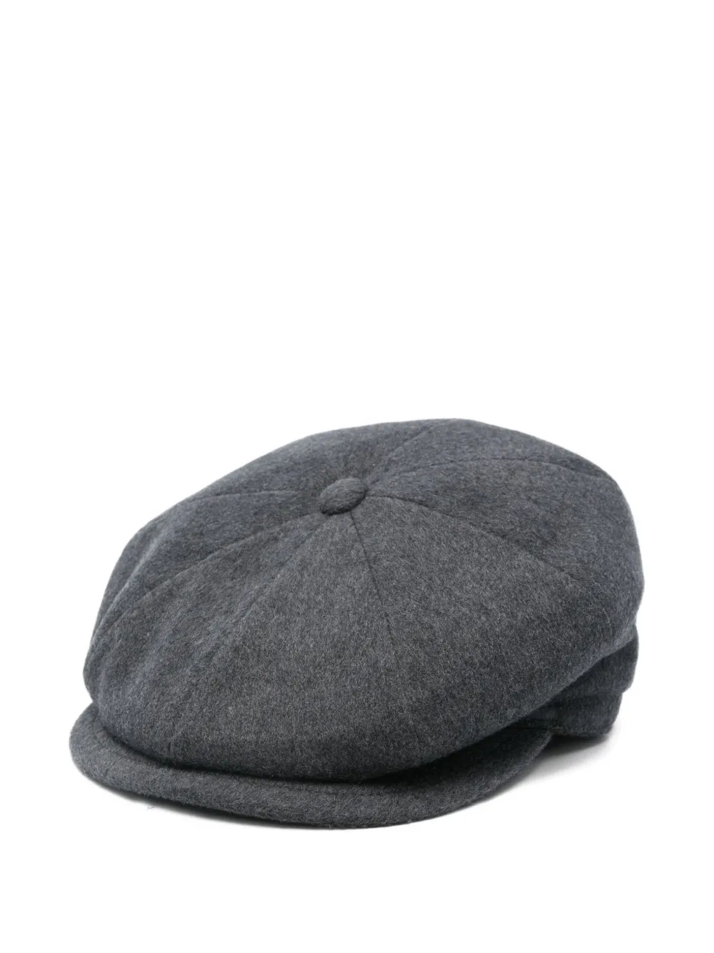 Tagliatore Logo-charm Wool Beret In Gray