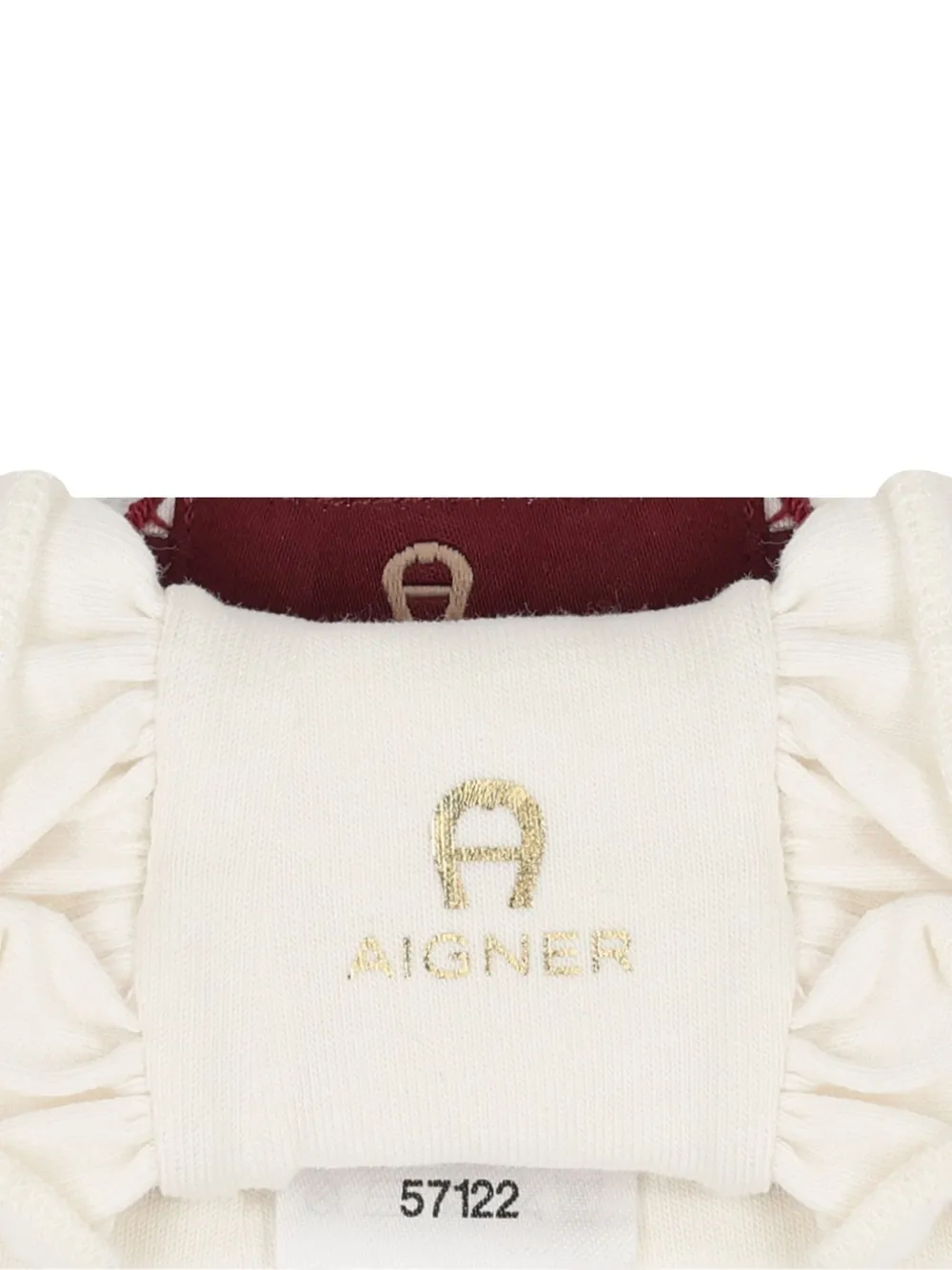 Aigner Kids Haarband met ruches en logo Beige