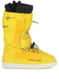 Off-White lace-up zip ridged-sole rain boots - Yellow