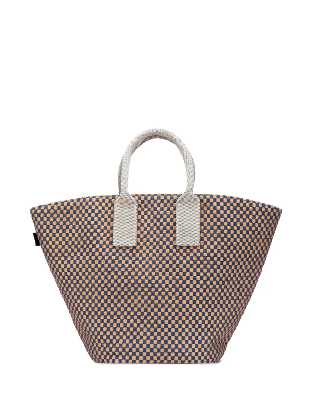 Hermès Pre-Owned 1990-2010 Linen and Jute Panier Bus GM tote bag - ブルー Hermès Pre-Owned 1990-2010 Linen and Jute Panier Bus GM tote bag - ブルー