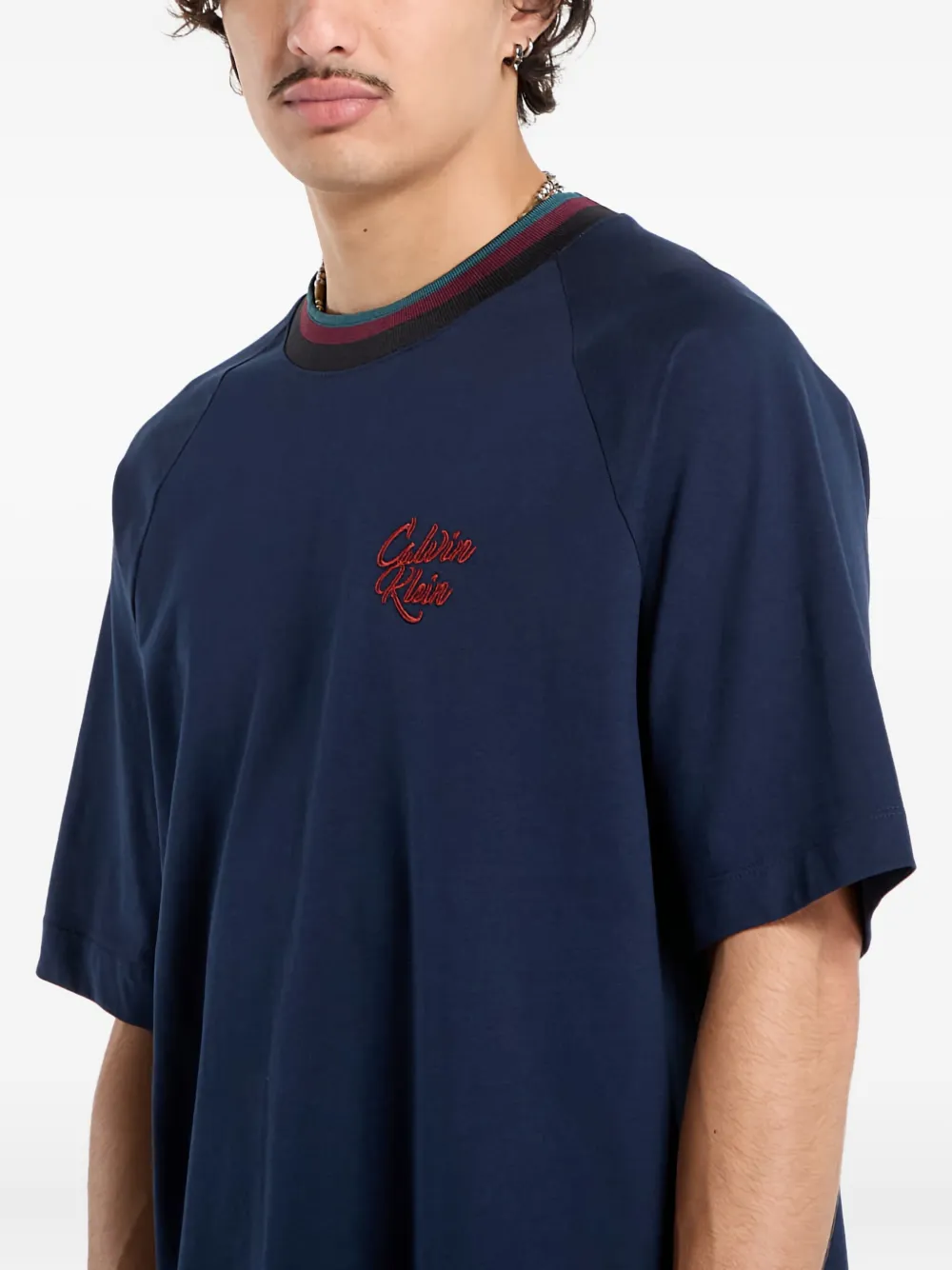 Calvin Klein Raglan T-shirt Blauw