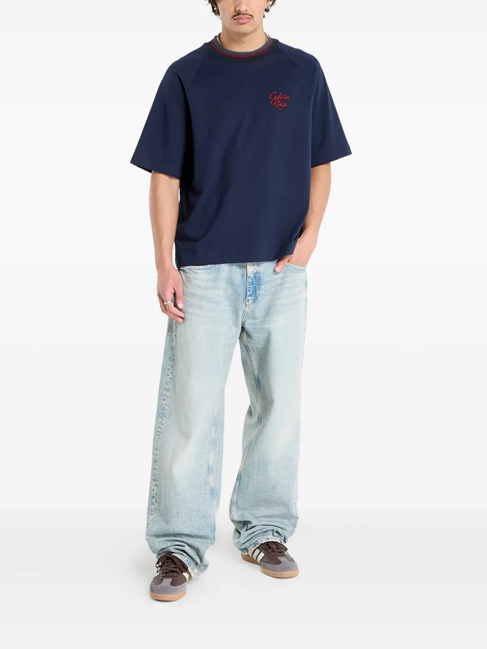 Calvin Klein Raglan T-shirt - Blauw