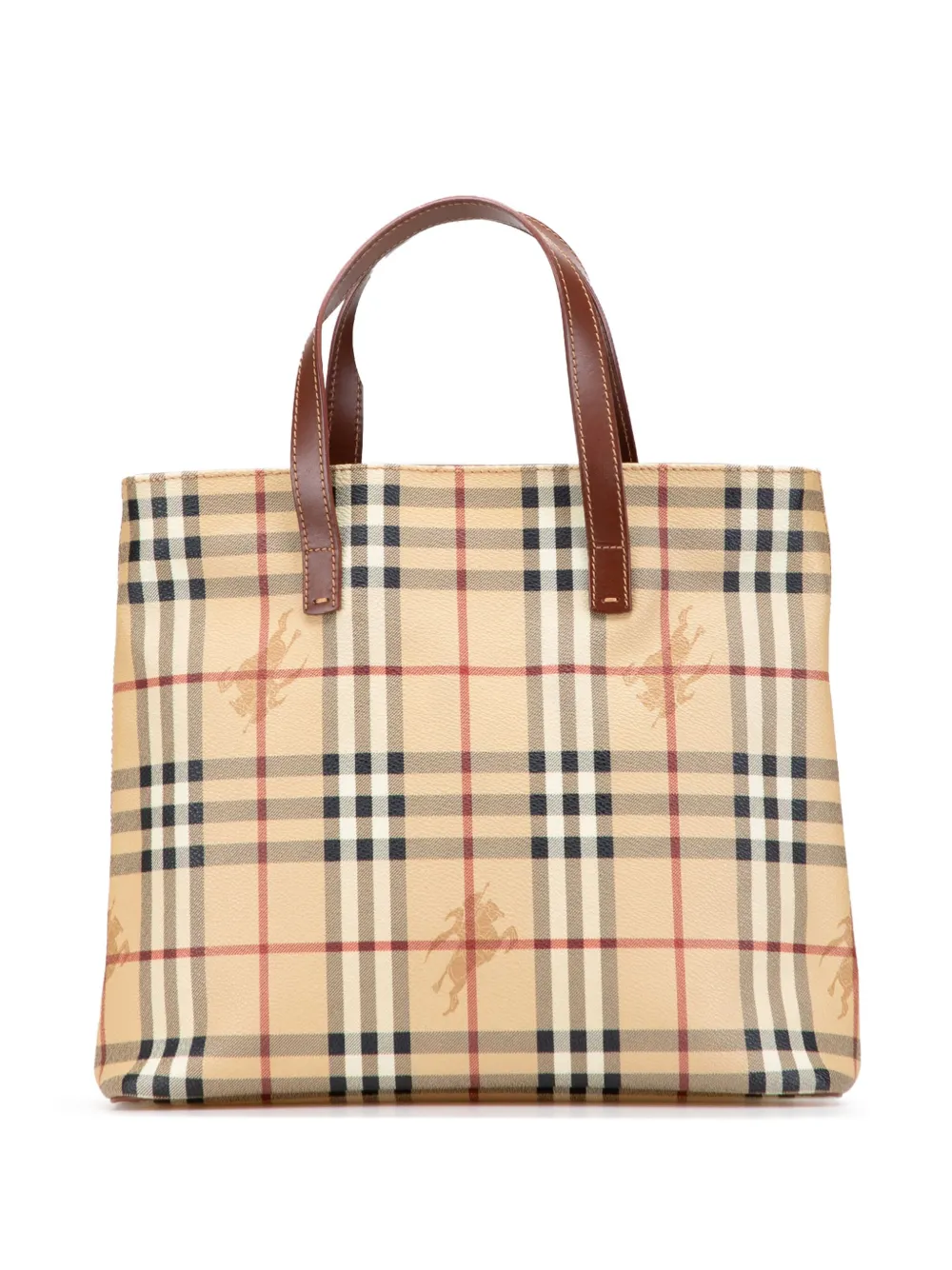 Burberry Pre-Owned 2002 Haymarket Check Coated Canvas tote bag - ブラウン Burberry Pre-Owned 2002 Haymarket Check Coated Canvas tote bag - ブラウン