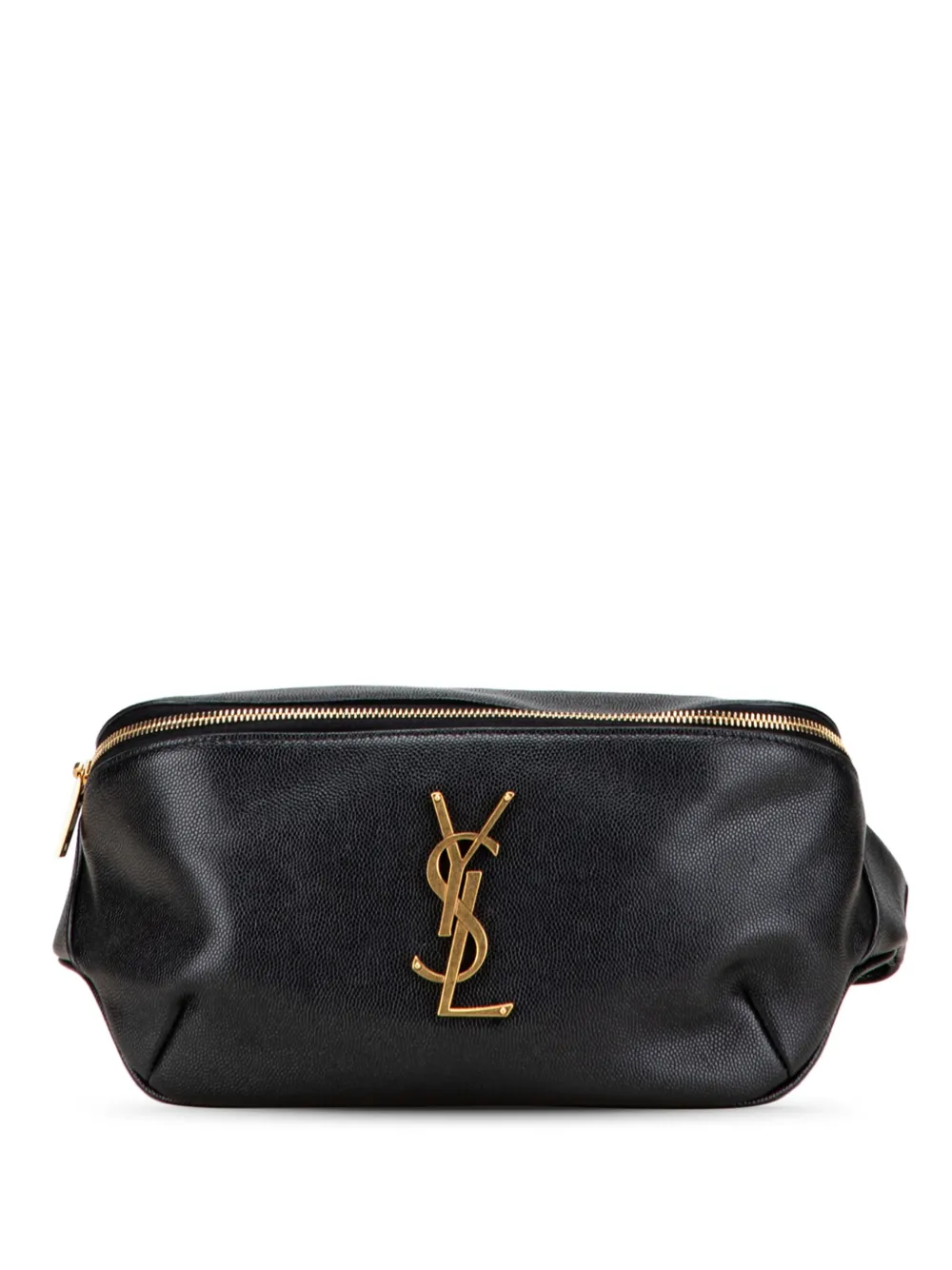 Saint Laurent Pre-Owned 2019 Grain de Poudre Monogram belt bag - ブラック Saint Laurent Pre-Owned 2019 Grain de Poudre Monogram belt bag - ブラック