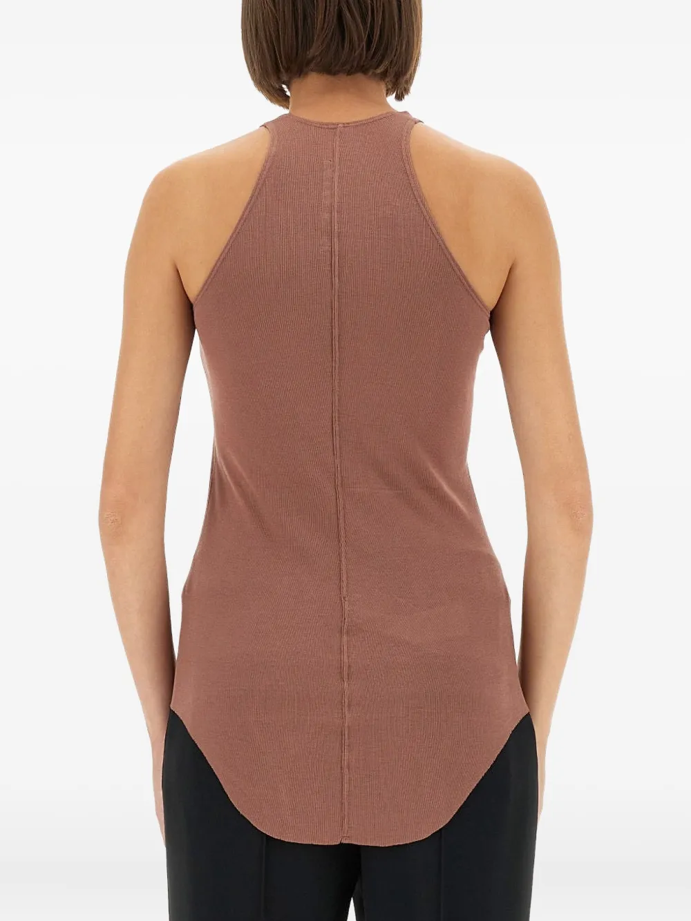 Rick Owens Lilies Top met racerback en gewelfde afwerking Roze