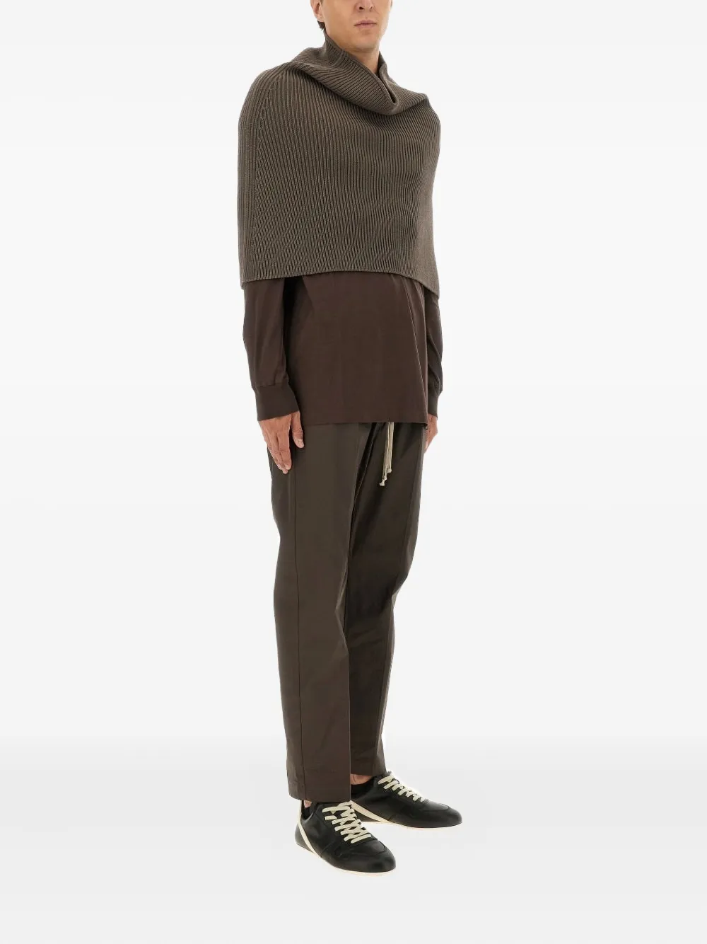 Rick Owens Geribbelde sjaal - Grijs