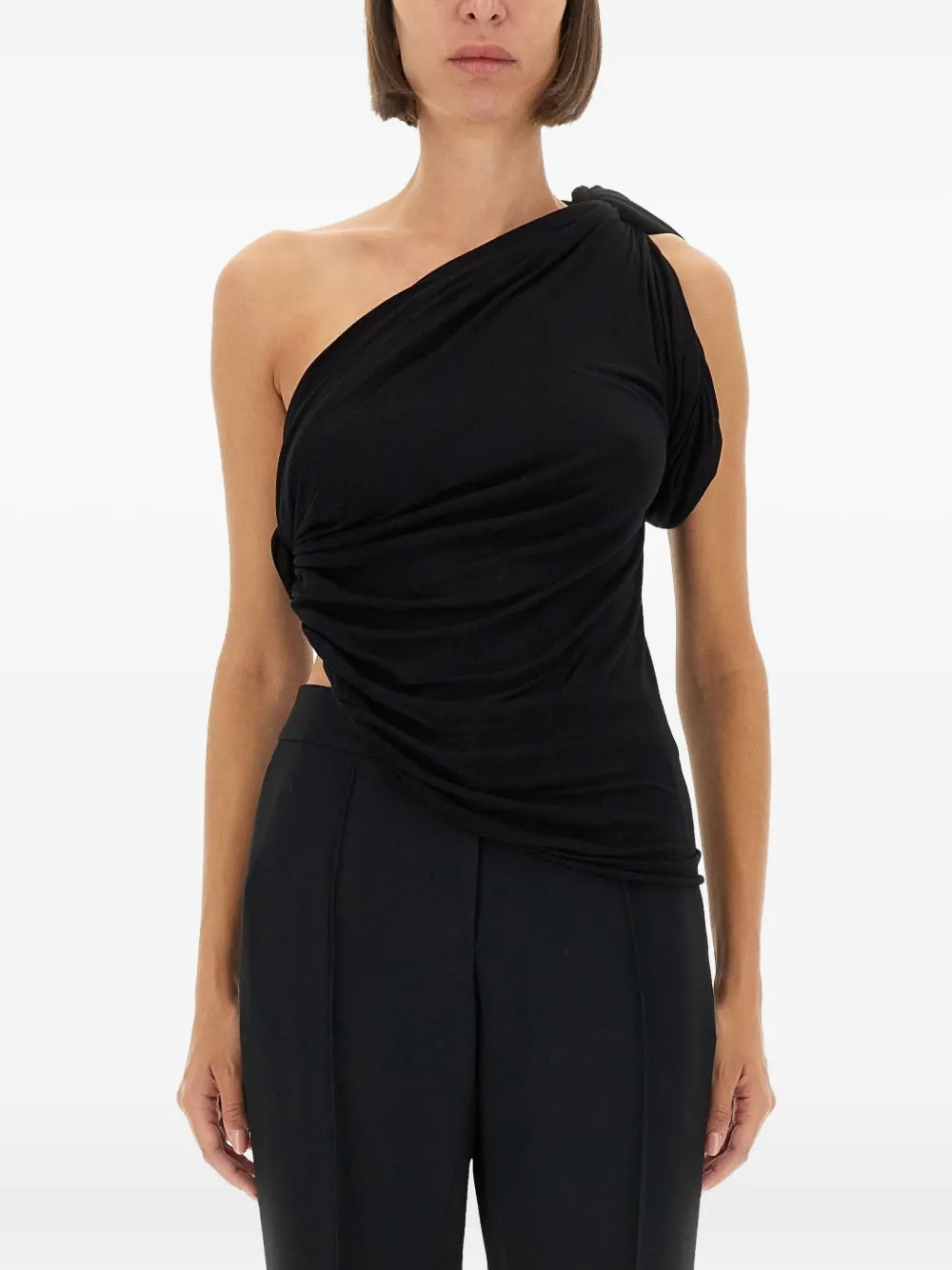 Rick Owens Lilies one-shoulder draped top | Black | Image 1