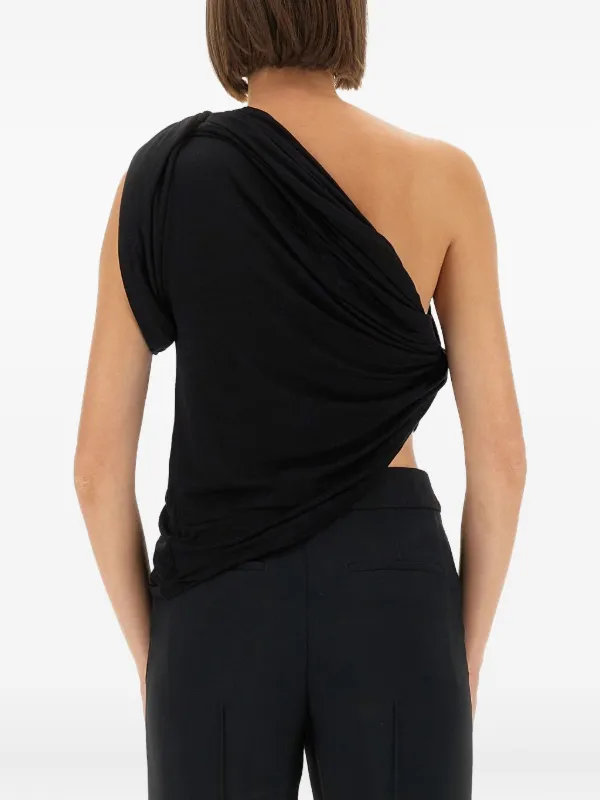 Rick Owens Lilies one-shoulder Draped Top | Black | FARFETCH