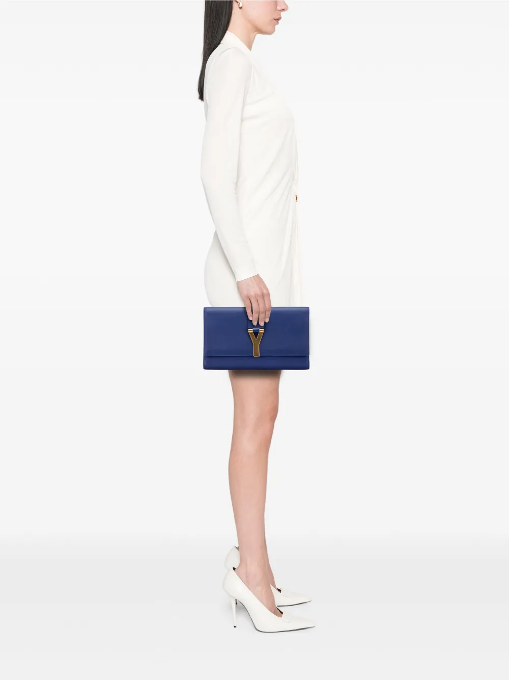 Saint Laurent Pre-Owned 2013-2025 Leather Chyc Ligne clutch bag | Pre-Owned | Image 2
