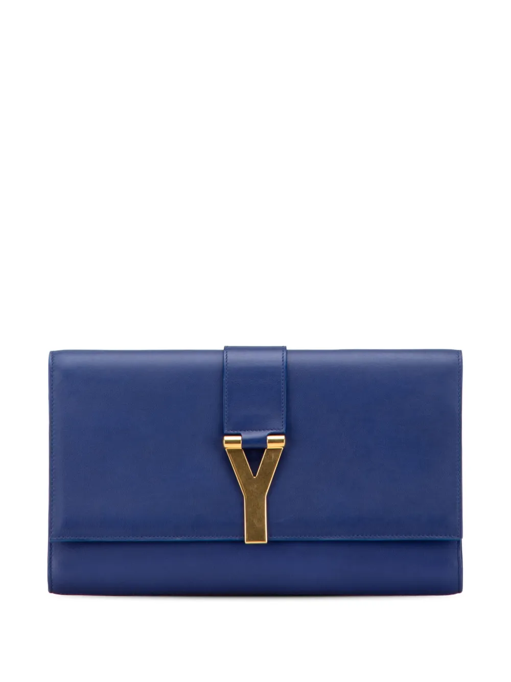 Saint Laurent Pre-Owned 2013-2025 Leather Chyc Ligne clutch bag - ブルー Saint Laurent Pre-Owned 2013-2025 Leather Chyc Ligne clutch bag - ブルー