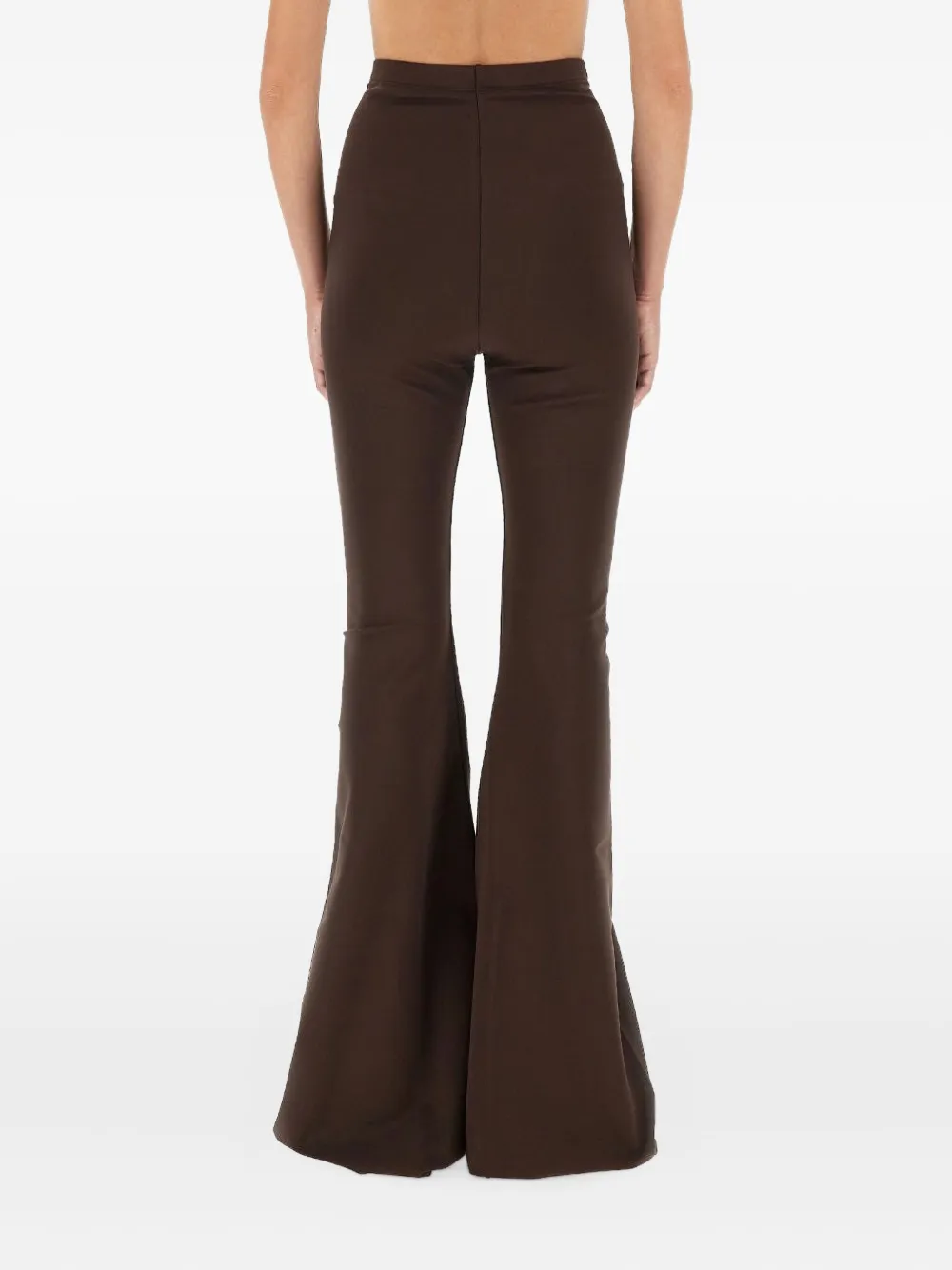 Rick Owens Flared Trousers In Brown