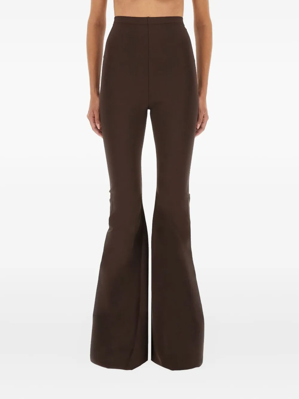 Rick Owens Flared Trousers In Brown